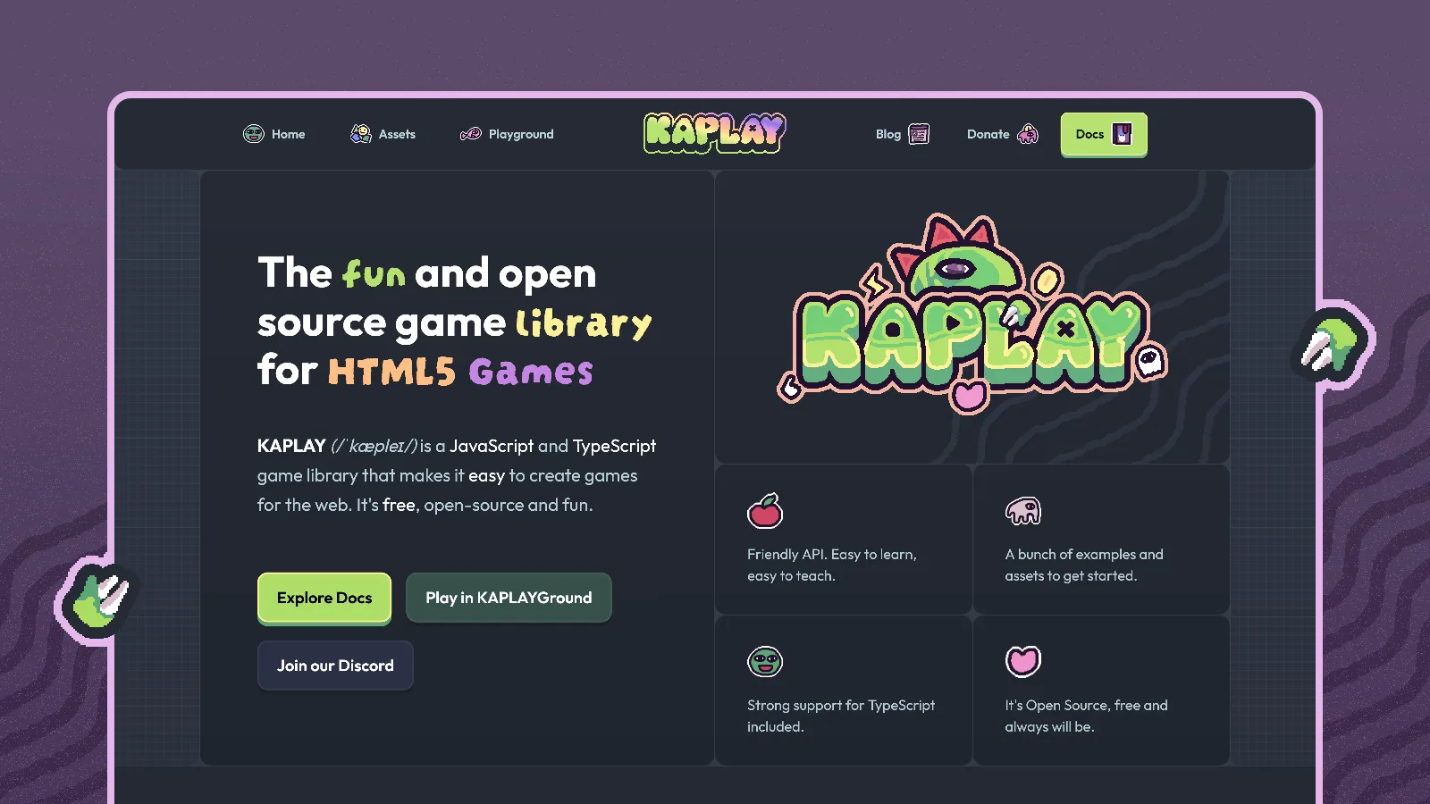 KAPLAY&#x27;s new website redesign